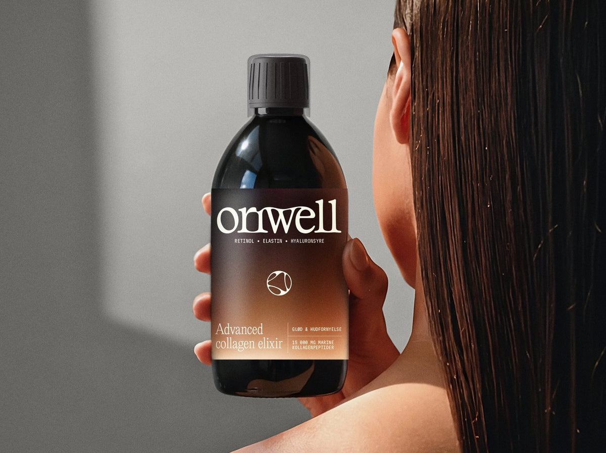 Kvinne holder Oriwell Advanced Collagen Elixir